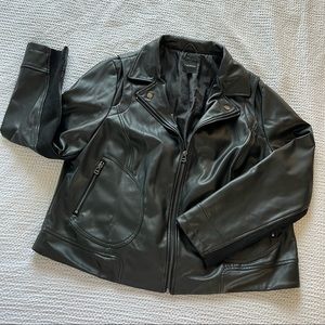Faux Leather Moto Jacket